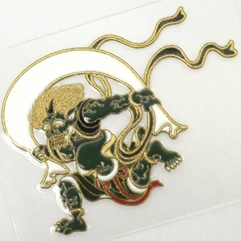 Amazon.co.jp: クラフト京都 彩蒔絵本舗彩蒔絵 シール 風神 約40